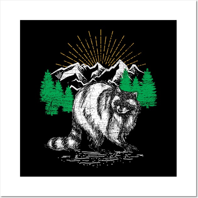 Wildlife Raccoon Wall Art by shirtsyoulike